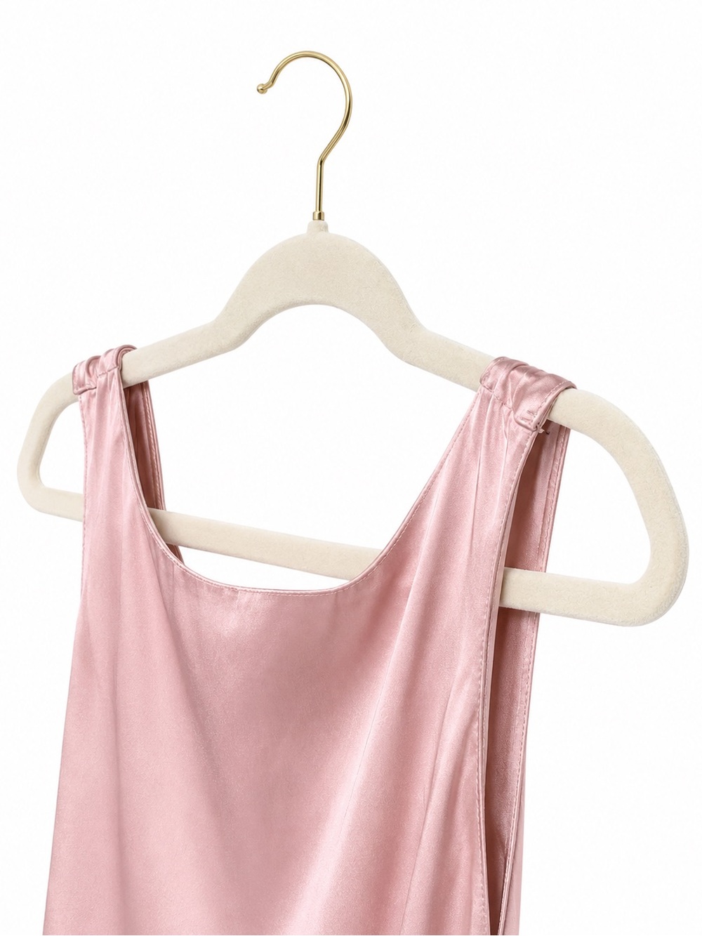 Dusty Pink Satin Slip Dress - Picture 2 of 6